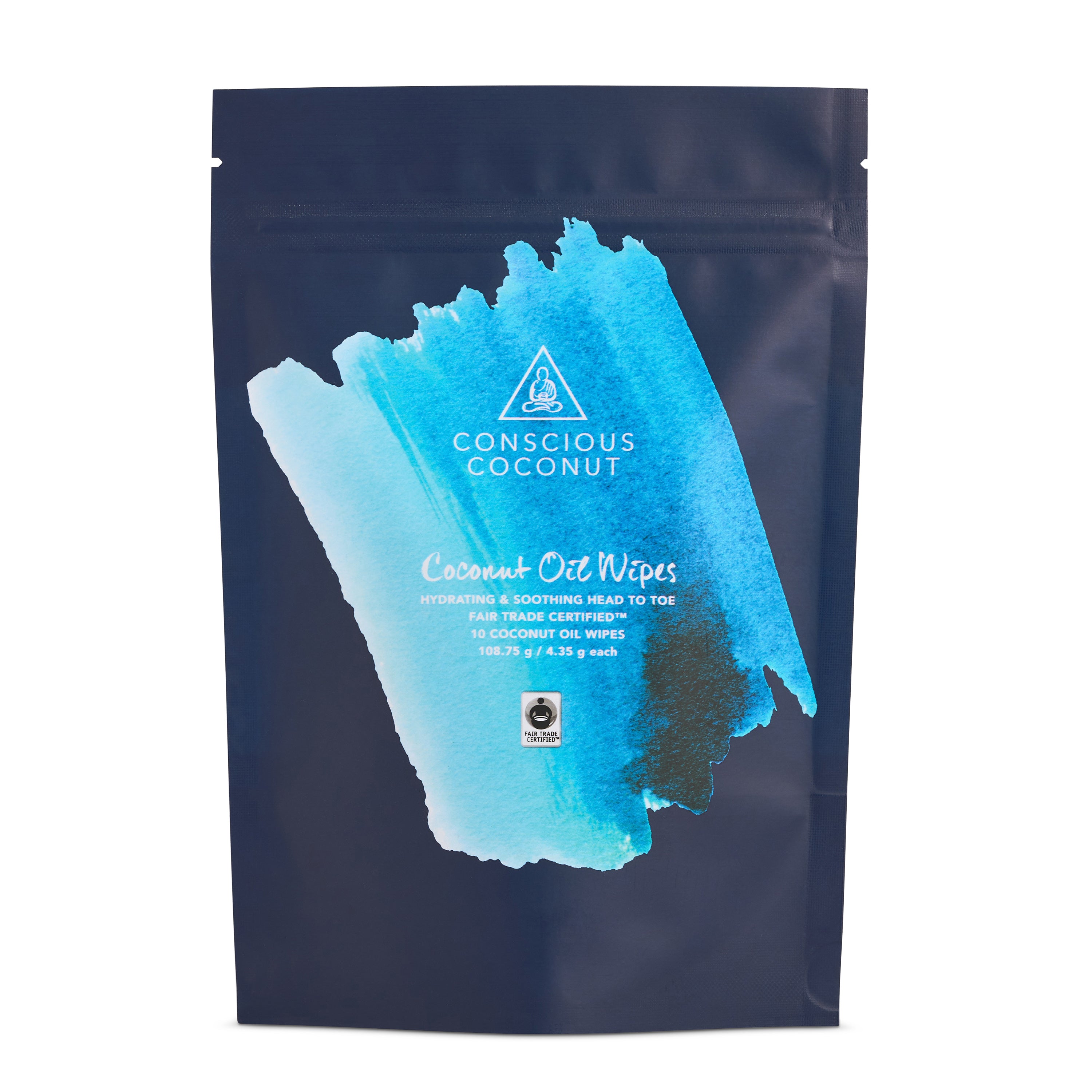 Coconut Oil Wipes Pouch (10 Wipes)