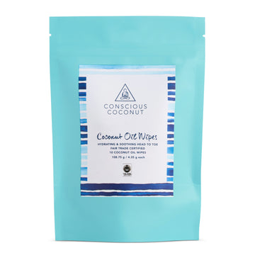 Baby & Child Coconut Oil Wipes Pouch (10 Wipes)